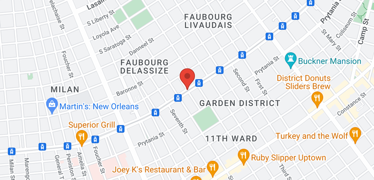 map of 1205 ST CHARLES Avenue 304 New Orleans LA 70130